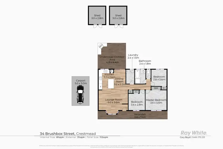 Floorplan of Homely house listing, 34 Brushbox Street, Crestmead QLD 4132