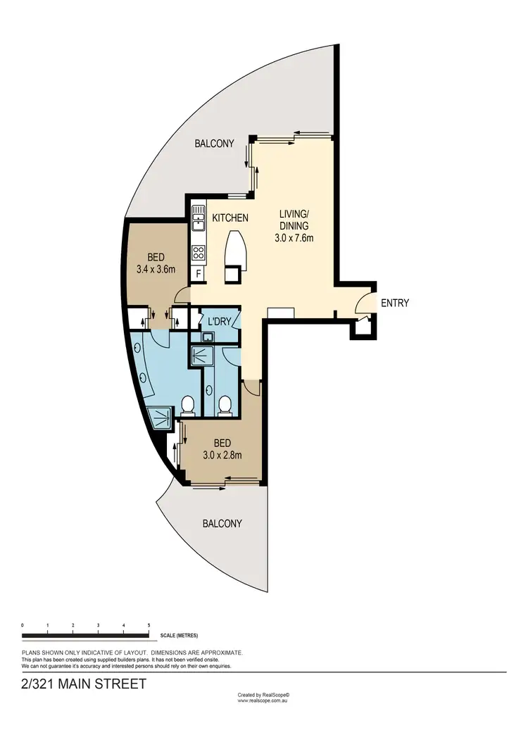 Floorplan of Homely apartment listing, 2/321 Main Street, Kangaroo Point QLD 4169