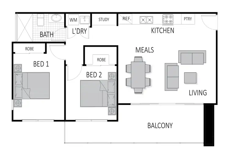 Floorplan of Homely apartment listing, 203/133 Anderson Road, Albion VIC 3020