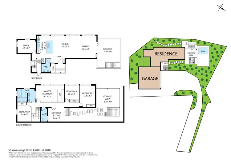 Floorplan of Homely house listing, 56 Yarrawonga Drive, Castle Hill QLD 4810