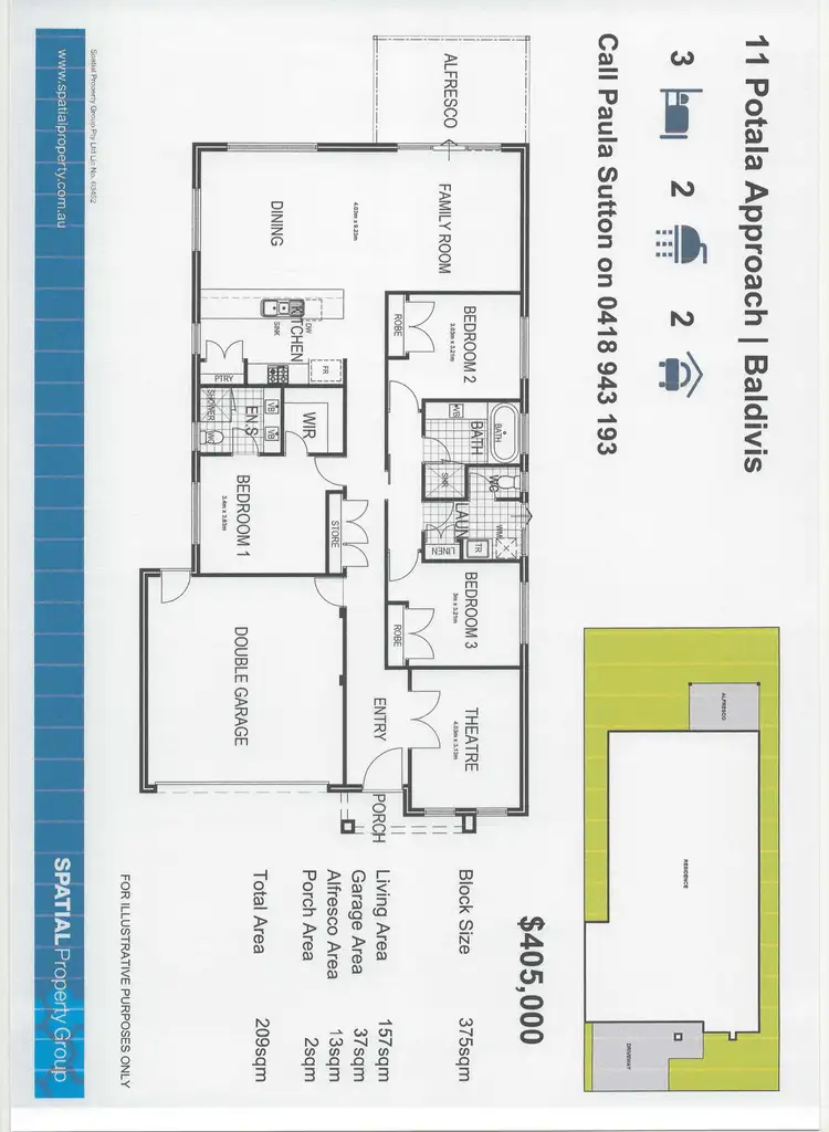 Floorplan of Homely house listing, 11 Potala Approach, Baldivis WA 6171
