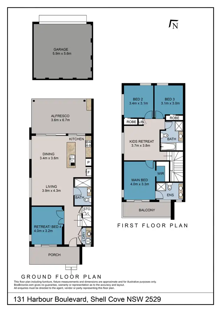 Floorplan of Homely house listing, 131 Harbour Boulevard, Shell Cove NSW 2529