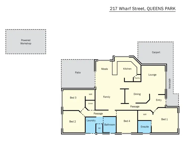 Floorplan of Homely house listing, 217 Wharf Street, Queens Park WA 6107
