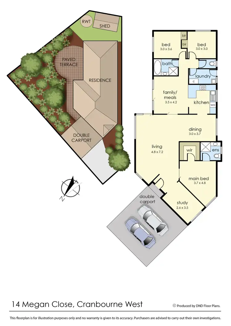 Floorplan of Homely house listing, 14 Megan Close, Cranbourne West VIC 3977
