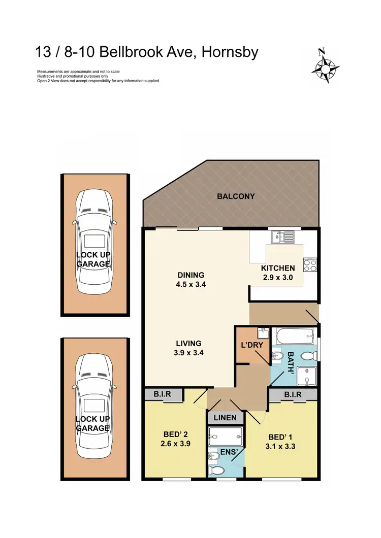 Floorplan of Homely apartment listing, 13/8-10 Bellbrook Avenue, Hornsby NSW 2077