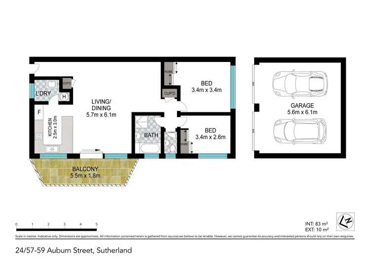 Floorplan of Homely unit listing, 24/57-59 Auburn Street, Sutherland NSW 2232