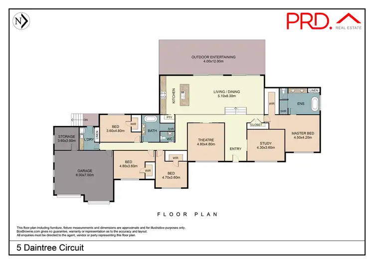 Floorplan of Homely house listing, 5 Daintree Circuit, Tamworth NSW 2340