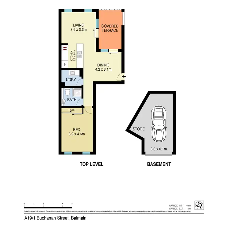 Floorplan of Homely apartment listing, A19/1 Buchanan Street, Balmain NSW 2041