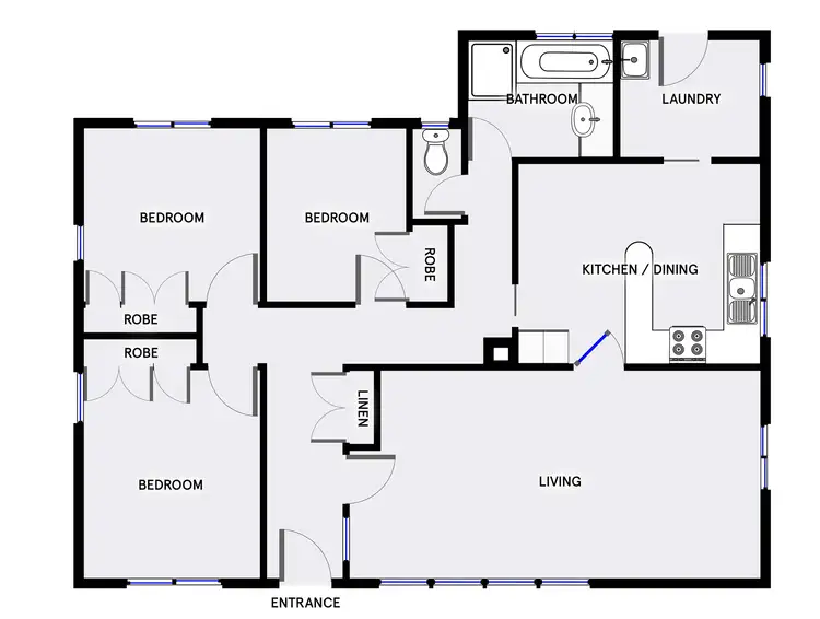 Floorplan of Homely house listing, 1 Moncrieff Street, Dickson ACT 2602