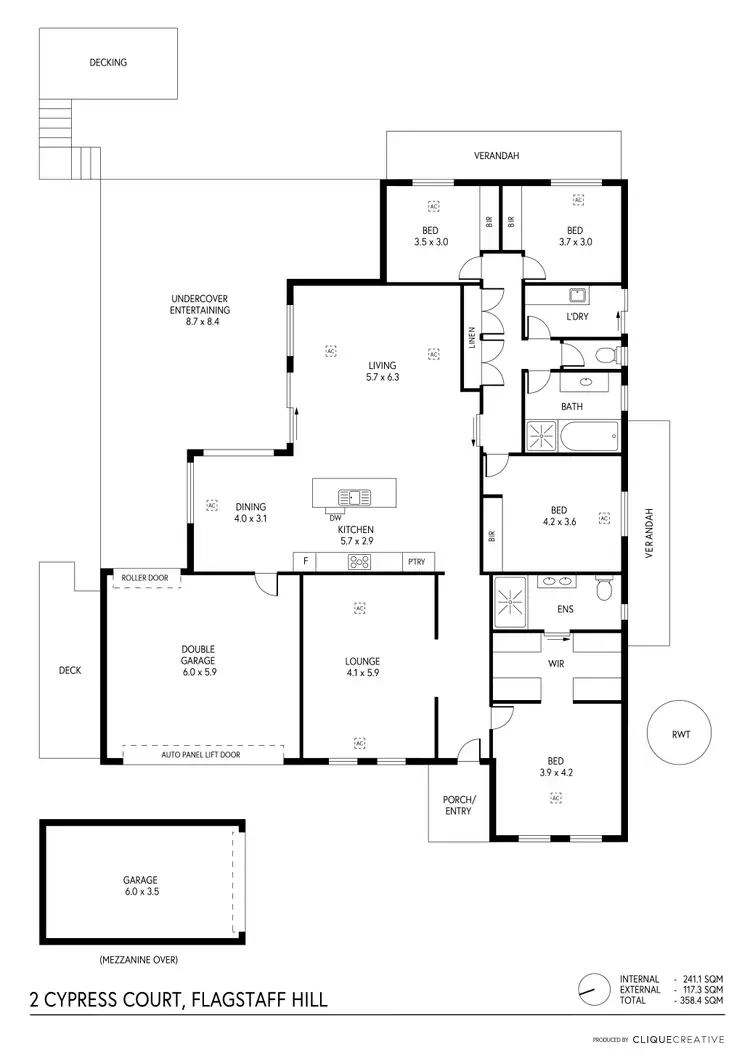 Floorplan of Homely house listing, 2 Cypress Court, Flagstaff Hill SA 5159