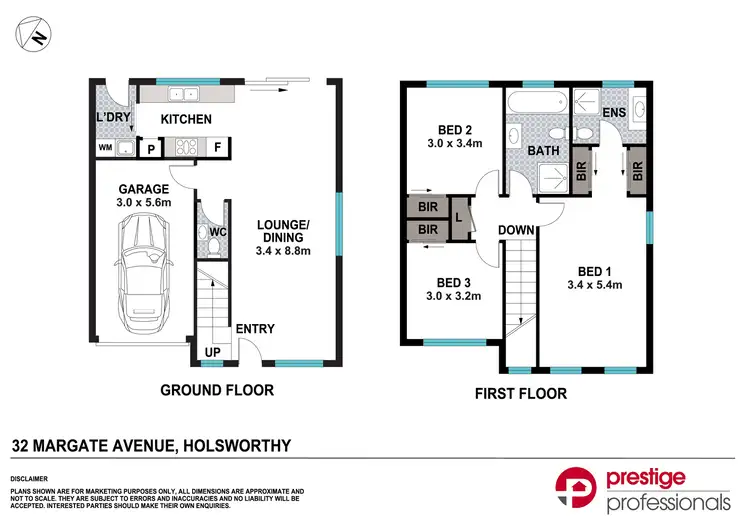Floorplan of Homely semi-detached listing, 32 Margate Avenue, Holsworthy NSW 2173