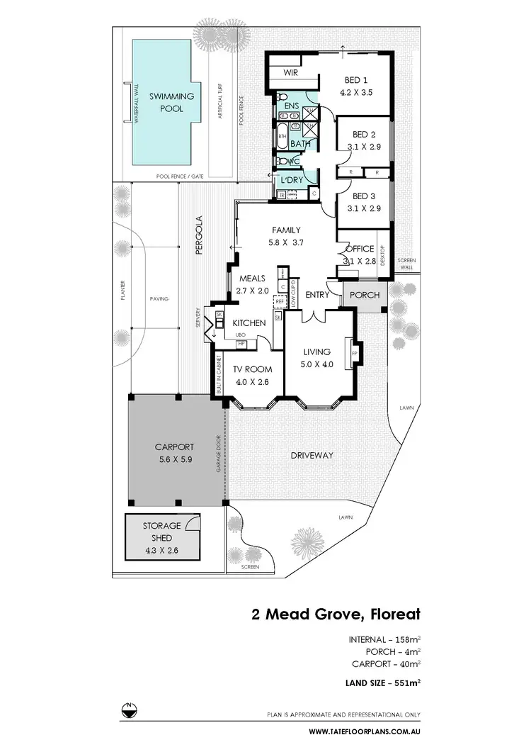 Floorplan of Homely house listing, 2 Mead Grove, Floreat WA 6014