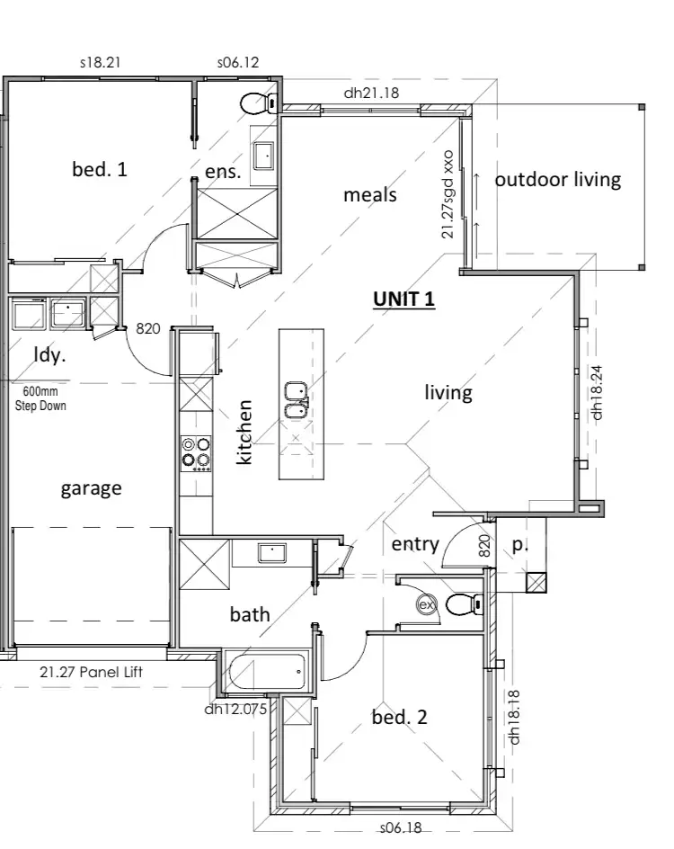 Floorplan of Homely unit listing, 1/41 Hunter Street, Centenary Heights QLD 4350