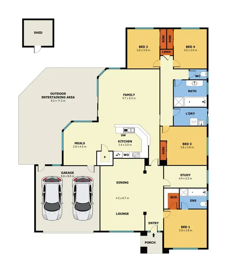 Floorplan of Homely house listing, 8 Coorong Place, Burnside VIC 3023