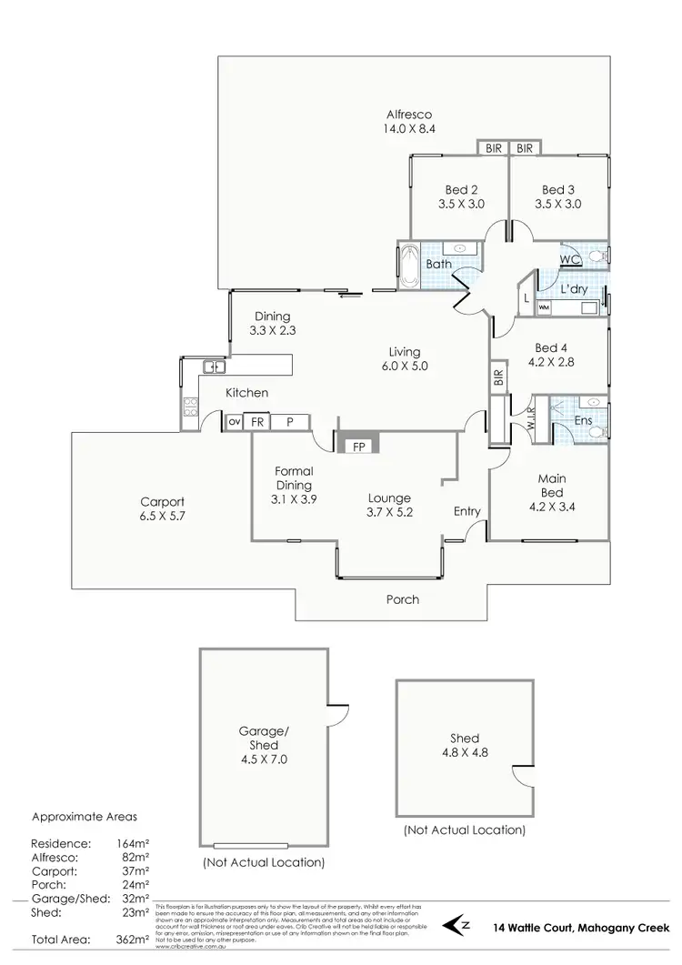 Floorplan of Homely house listing, 14 Wattle Court, Mahogany Creek WA 6072