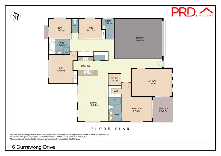 Floorplan of Homely house listing, 16 Currawong Drive, Tamworth NSW 2340