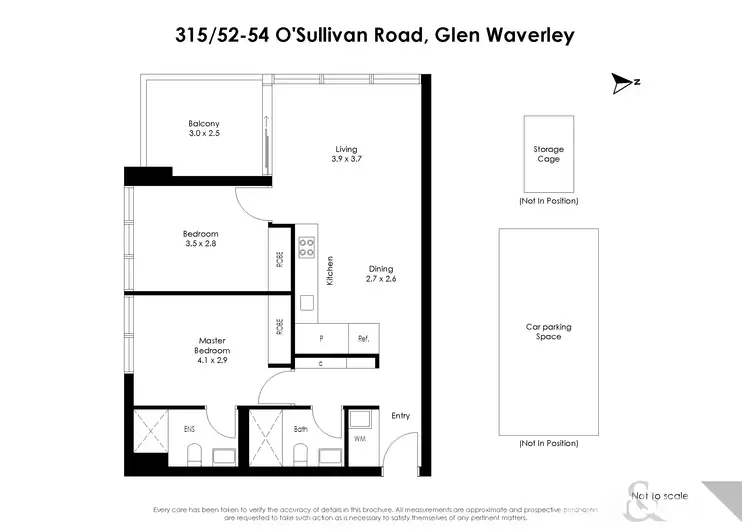 Floorplan of Homely apartment listing, 315/52-54 O'sullivan Road, Glen Waverley VIC 3150