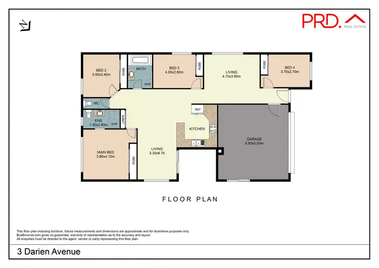 Floorplan of Homely house listing, 3 Darien Avenue, Tamworth NSW 2340