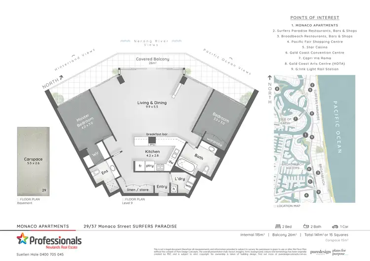 Floorplan of Homely apartment listing, Unit 29/37 Monaco Street, Surfers Paradise QLD 4217