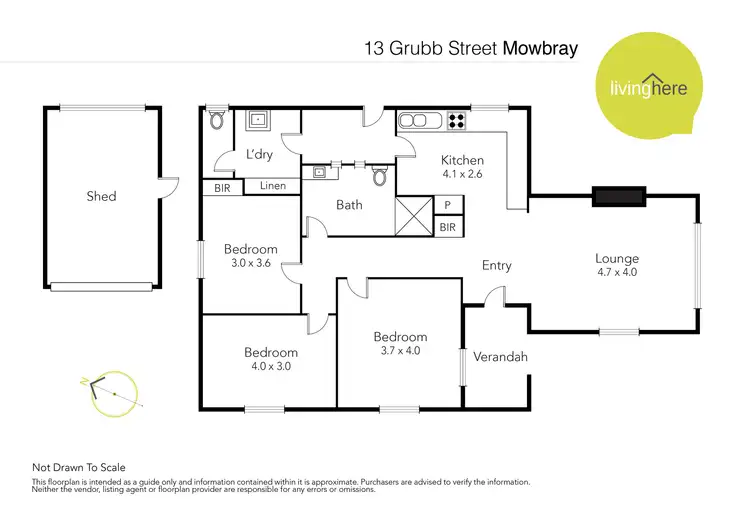 Floorplan of Homely house listing, 13 Grubb Street, Mowbray TAS 7248