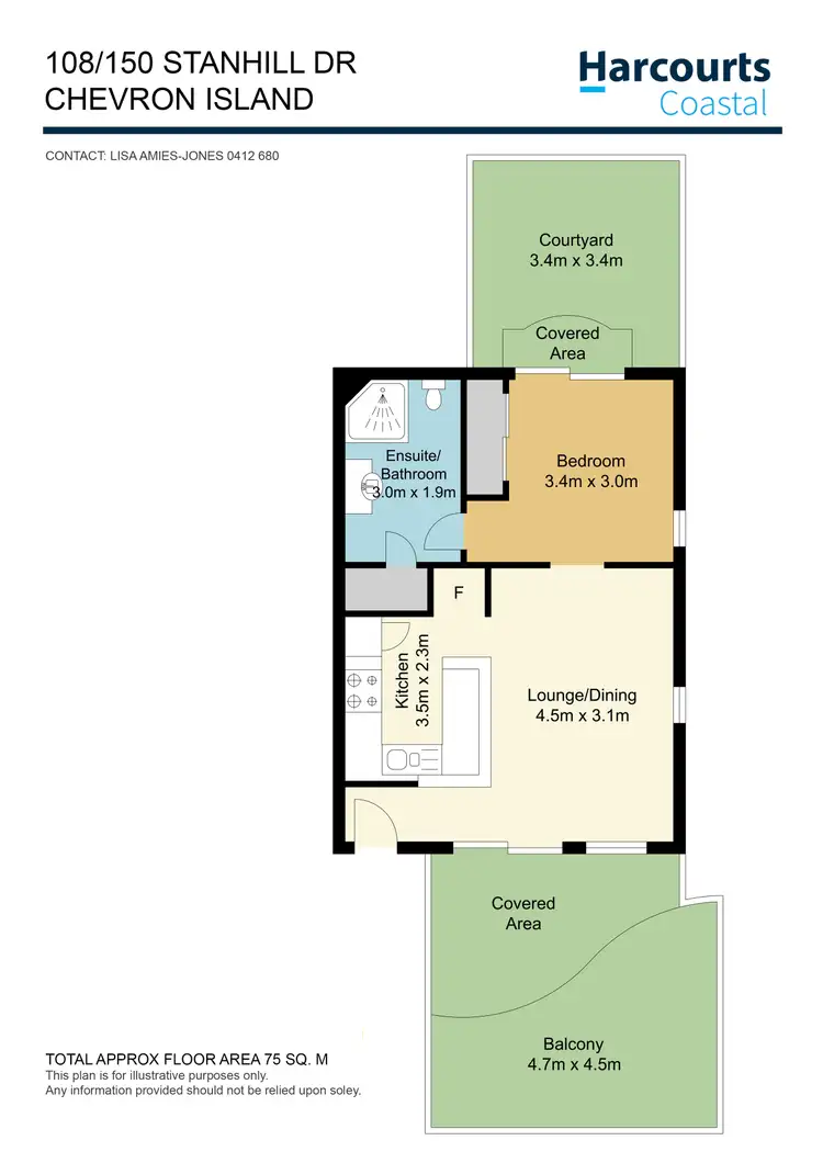 Floorplan of Homely apartment listing, 108/150 Stanhill Drive, Surfers Paradise QLD 4217