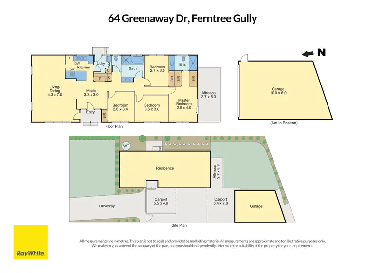 Floorplan of Homely house listing, 64 Greenaway Drive, Ferntree Gully VIC 3156