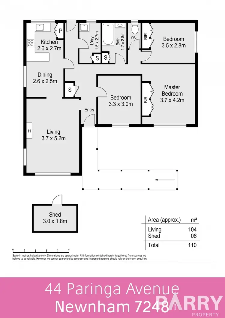 Floorplan of Homely house listing, 44 Paringa Avenue, Newnham TAS 7248