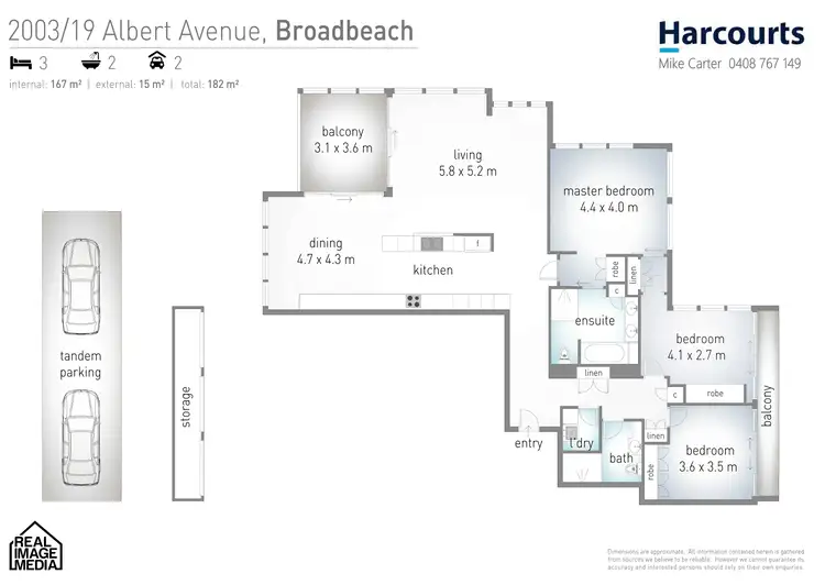 Floorplan of Homely apartment listing, 2003/19 Albert Avenue, Broadbeach QLD 4218