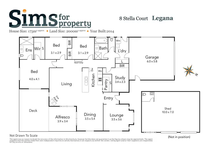 Floorplan of Homely house listing, 8 Stella Court, Legana TAS 7277