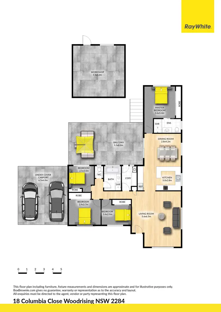 Floorplan of Homely house listing, 18 Columbia Close, Woodrising NSW 2284