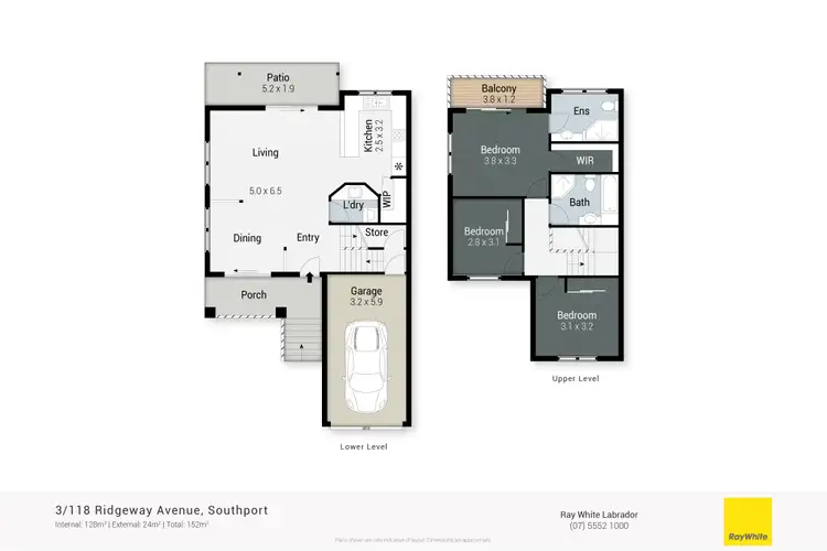 Floorplan of Homely townhouse listing, 3/118 Ridgeway Avenue, Southport QLD 4215