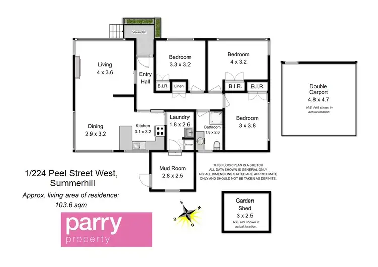 Floorplan of Homely house listing, 1/224 Peel Street West, Summerhill TAS 7250