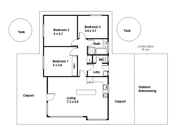 Floorplan of Homely house listing, 13a FIRST STREET, Loxton SA 5333
