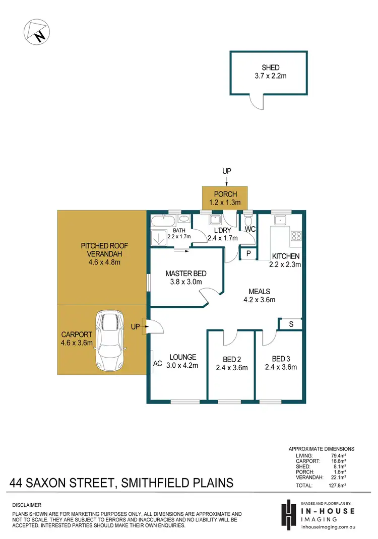 Floorplan of Homely house listing, 44 Saxon Street, Smithfield Plains SA 5114