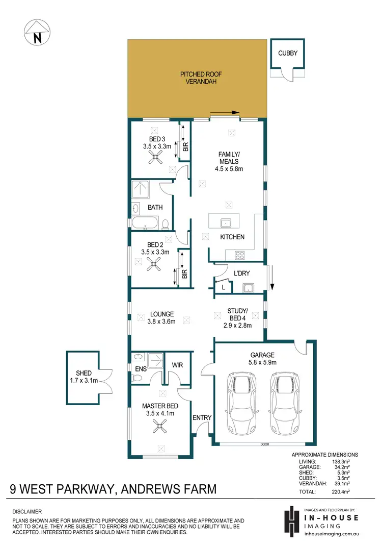 Floorplan of Homely house listing, 9 West Parkway, Andrews Farm SA 5114