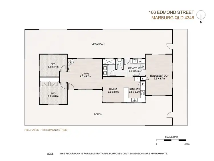 Floorplan of Homely rural property listing, 186 Edmond Street, Marburg QLD 4346
