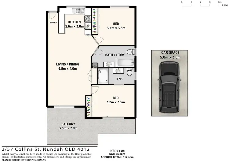 Floorplan of Homely unit listing, 2/57 Collins St, Nundah QLD 4012