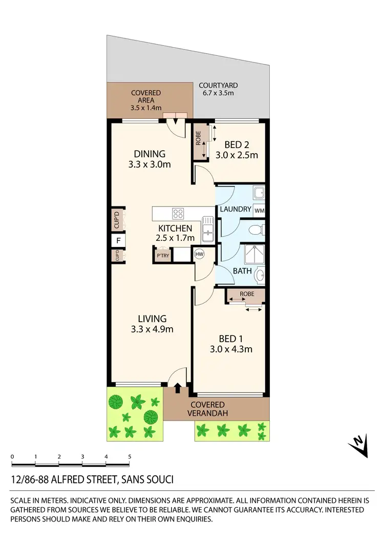 Floorplan of Homely unit listing, 12/86-88 Alfred Street, Sans Souci NSW 2219