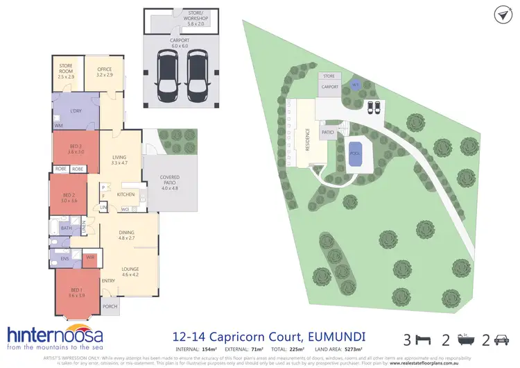 Floorplan of Homely house listing, 12 - 14 Capricorn Court, Eumundi QLD 4562