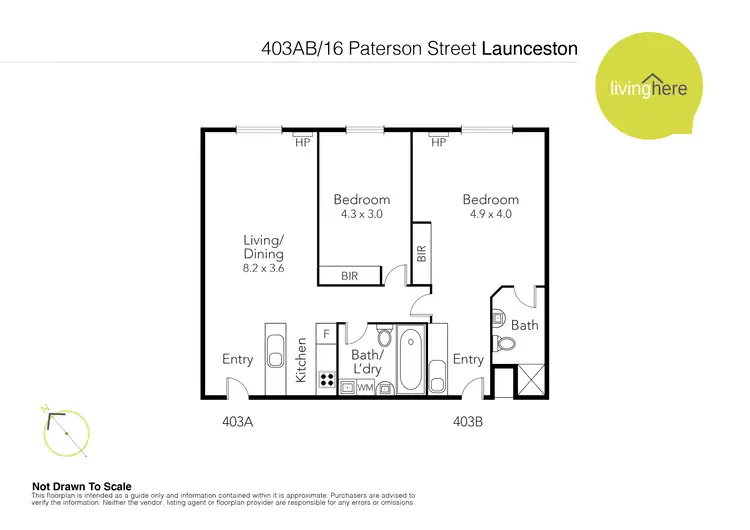 Floorplan of Homely apartment listing, 403/16 Paterson Street, Launceston TAS 7250