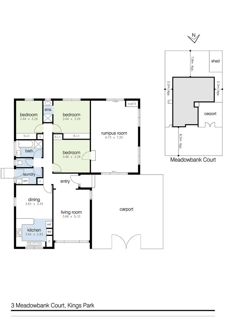 Floorplan of Homely house listing, 3 Meadowbank Court, Kings Park VIC 3021