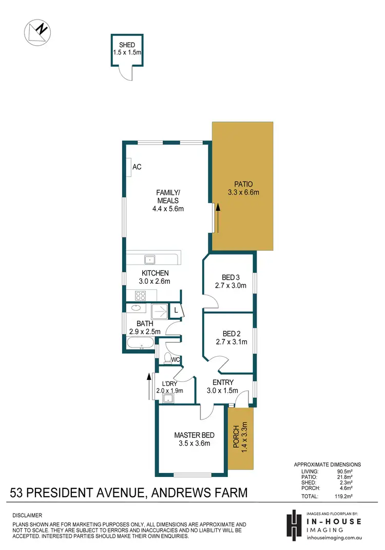 Floorplan of Homely house listing, 53 President Avenue, Andrews Farm SA 5114