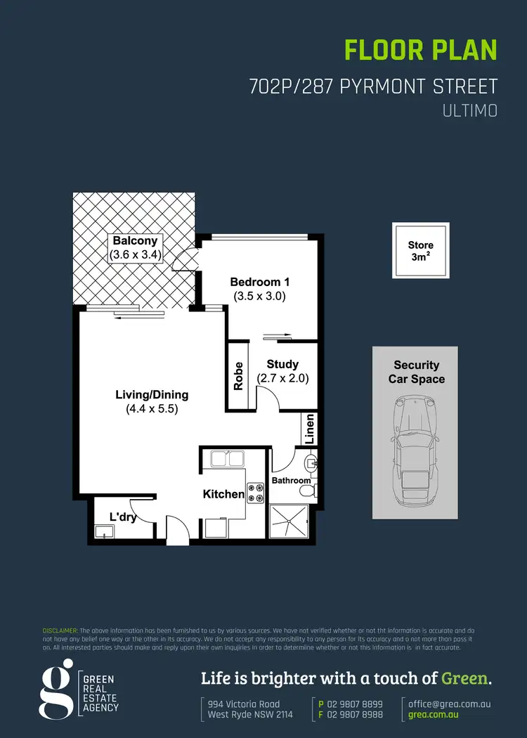 Floorplan of Homely apartment listing, 702P/287 Pyrmont Street, Ultimo NSW 2007
