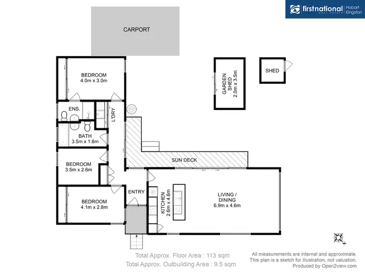 Floorplan of Homely unit listing, 2/9 Gormley Drive, Kingston TAS 7050