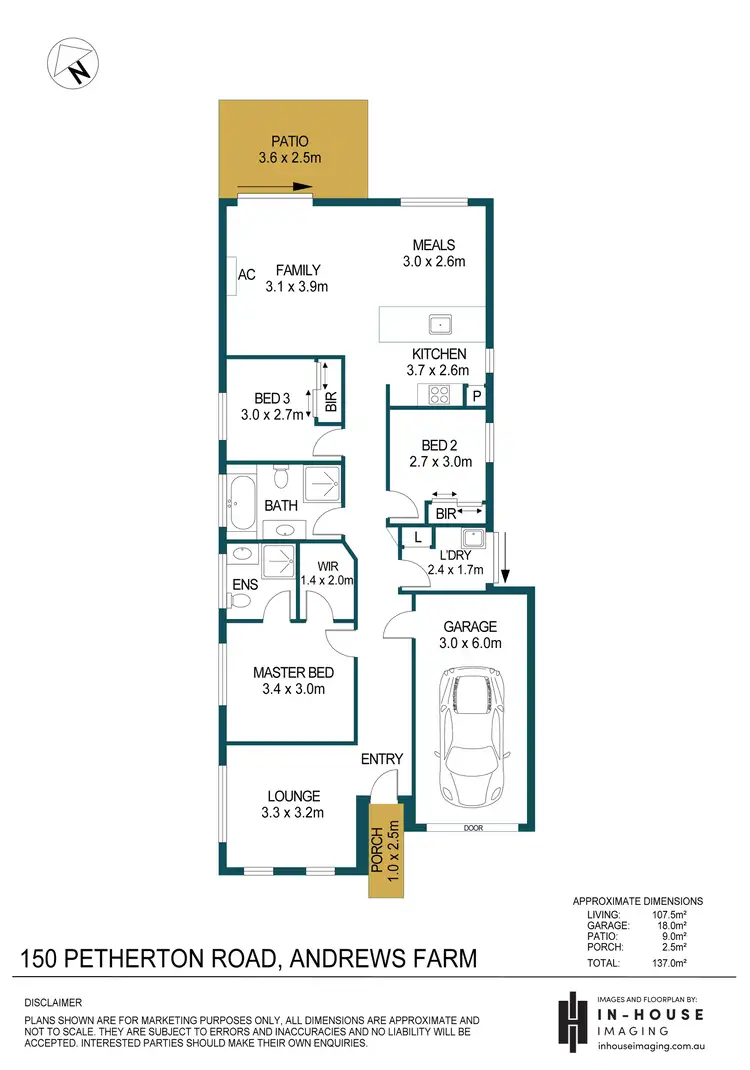 Floorplan of Homely house listing, 150 Petherton Road, Andrews Farm SA 5114