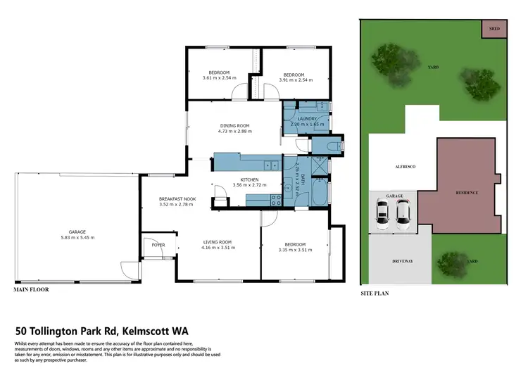 Floorplan of Homely house listing, 50 Tollington Park Road, Kelmscott WA 6111