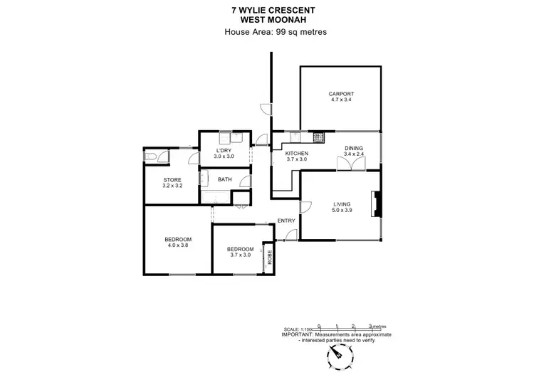 Floorplan of Homely house listing, 7 Wylie Crescent, West Moonah TAS 7009