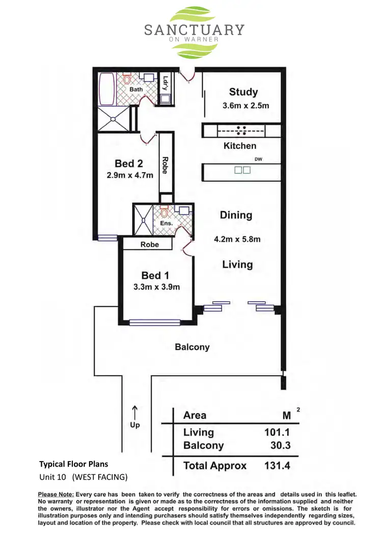 Floorplan of Homely apartment listing, G10/23 Warner Avenue, Findon SA 5023