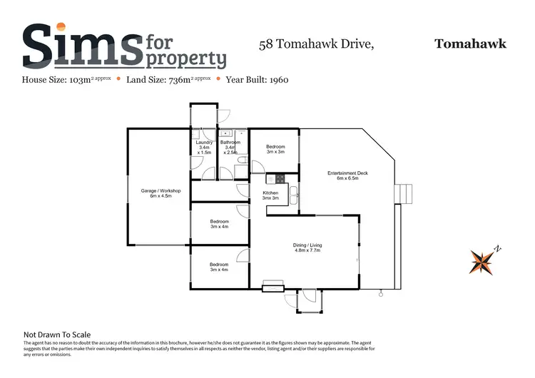 Floorplan of Homely house listing, 58 Tomahawk Drive, Tomahawk TAS 7262