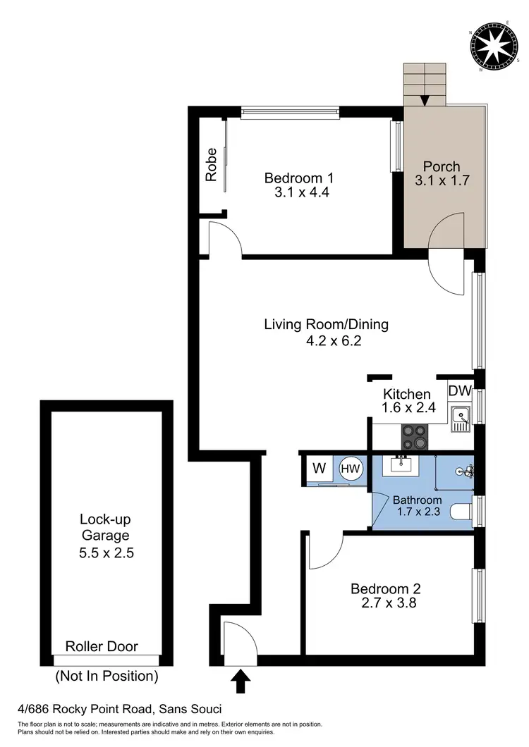 Floorplan of Homely unit listing, 4/686 Rocky Point Road, Sans Souci NSW 2219